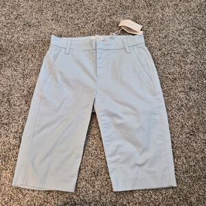 Vince Light Blue Cotton Twill Bermuda Shorts Size 0 NWT